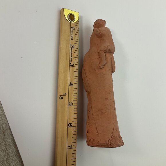 Vintage Handcrafted Art Terracotta Clay Mother & Child Figurine Sculpture*Read - Picture 7 of 15